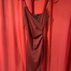 Streetwear Society Deep Red High Low Dress